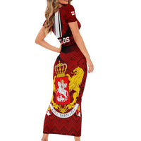 Georgia Rugby Family Matching Short Sleeve Bodycon Dress and Hawaiian Shirt The Lelos Go 2023 World Cup - Wonder Print Shop