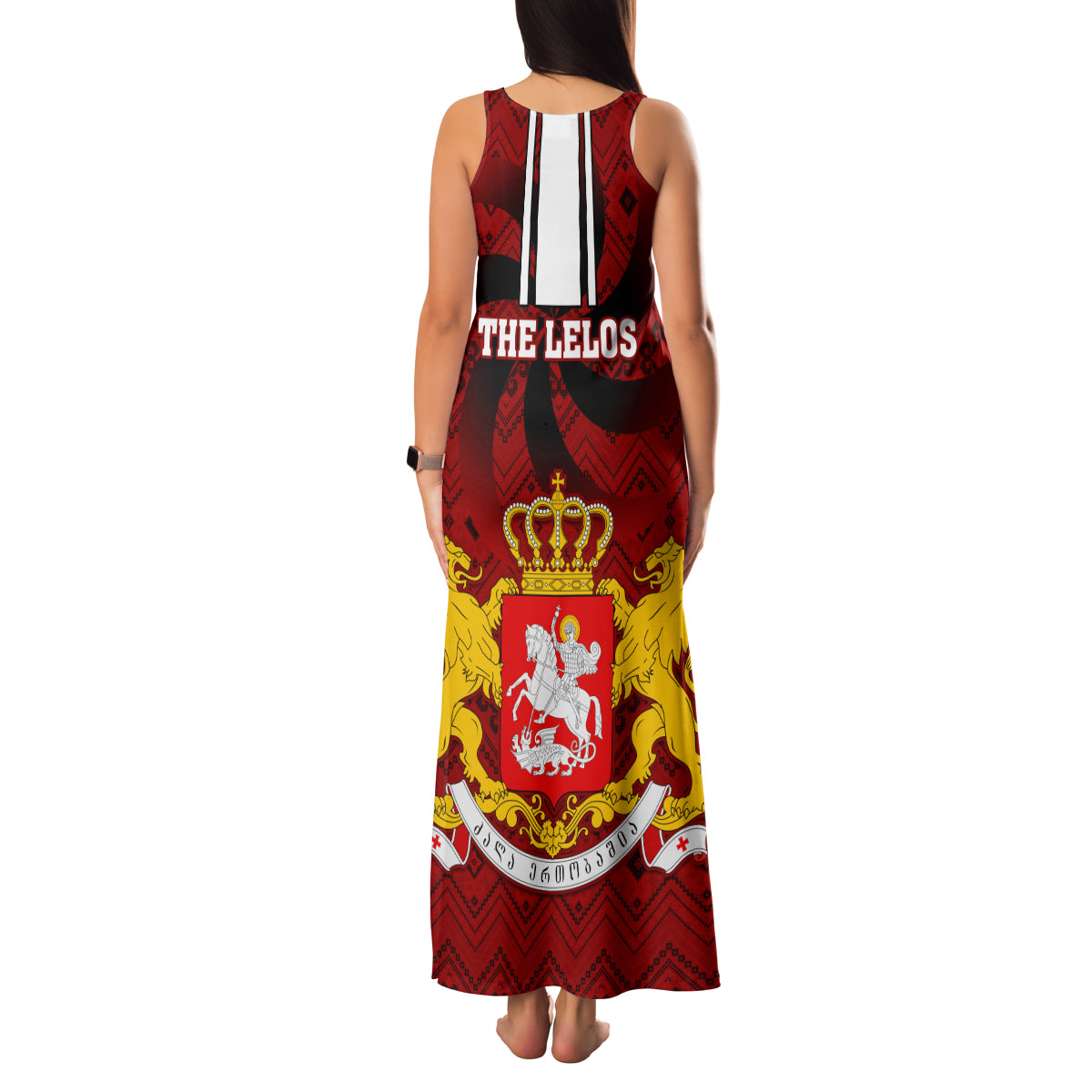 Georgia Rugby Family Matching Tank Maxi Dress and Hawaiian Shirt The Lelos Go 2023 World Cup - Wonder Print Shop