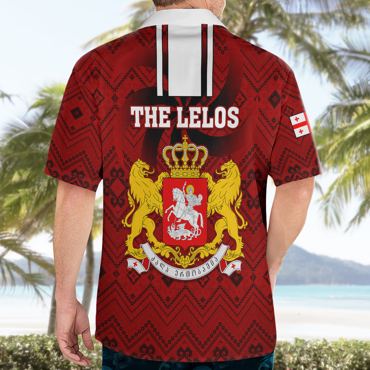 Georgia Rugby Hawaiian Shirt The Lelos Go 2023 World Cup - Wonder Print Shop