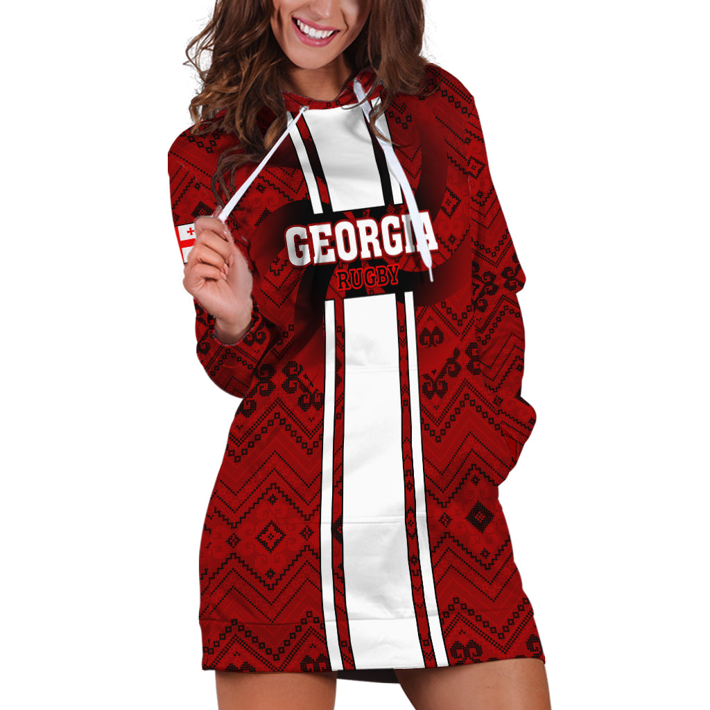 Georgia Rugby Hoodie Dress The Lelos Go 2023 World Cup - Wonder Print Shop