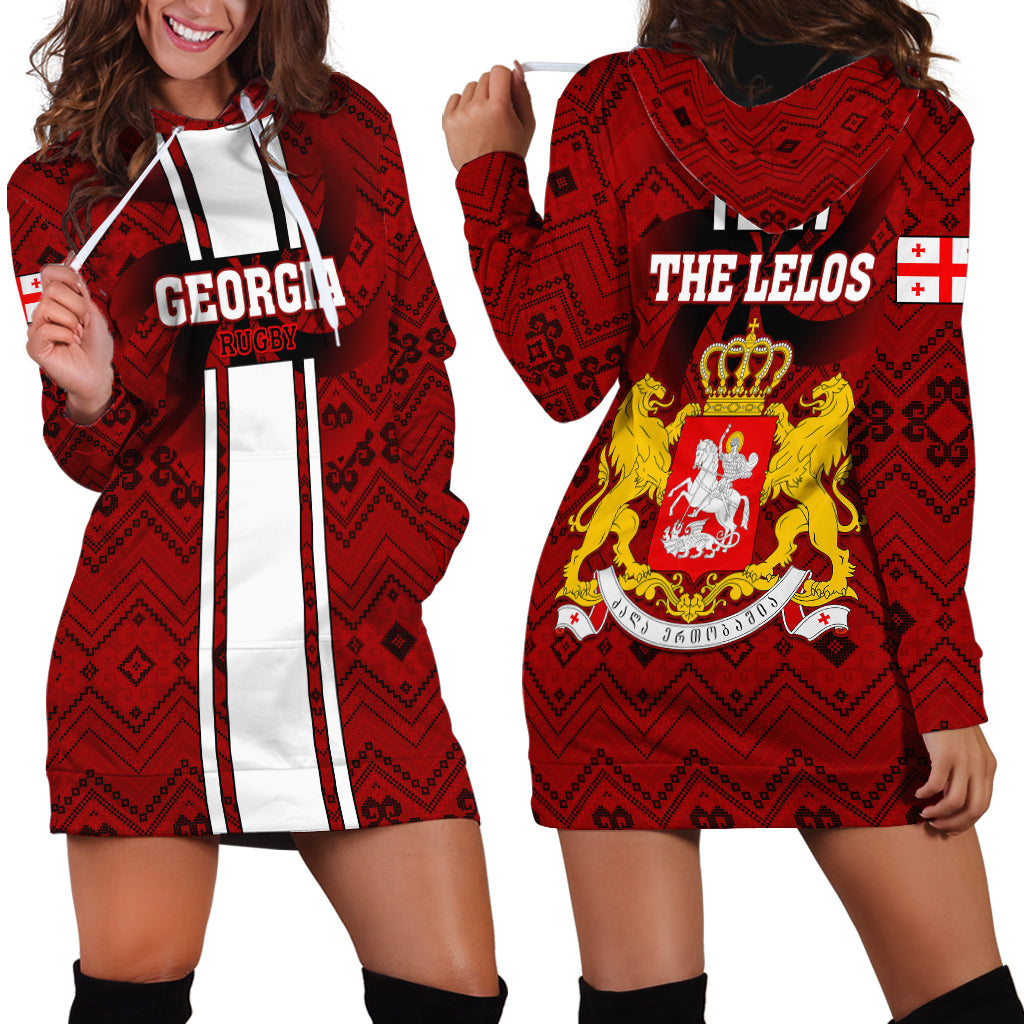 Georgia Rugby Hoodie Dress The Lelos Go 2023 World Cup - Wonder Print Shop