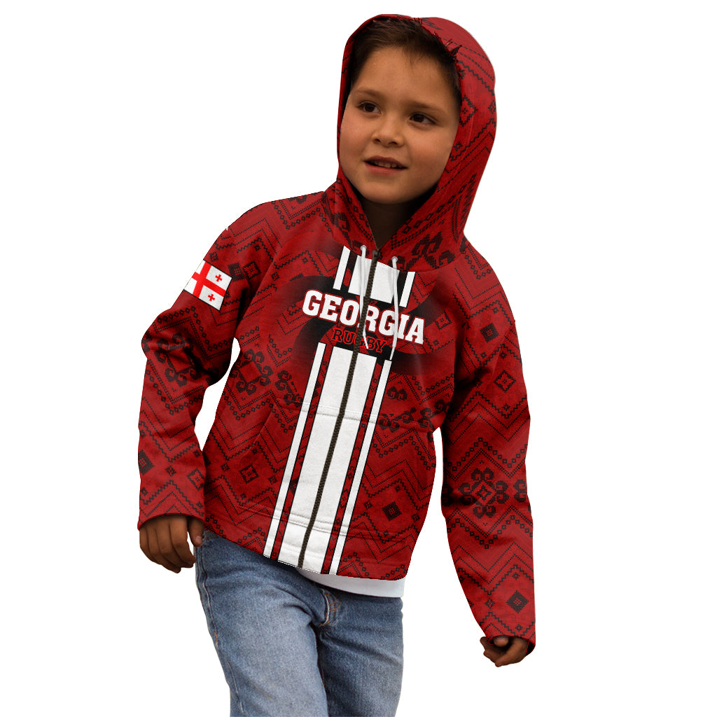Georgia Rugby Kid Hoodie The Lelos Go 2023 World Cup - Wonder Print Shop