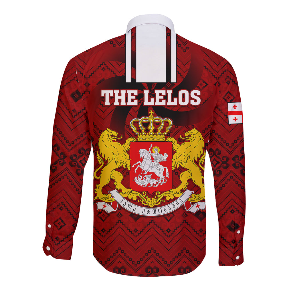 Georgia Rugby Long Sleeve Button Shirt The Lelos Go 2023 World Cup - Wonder Print Shop