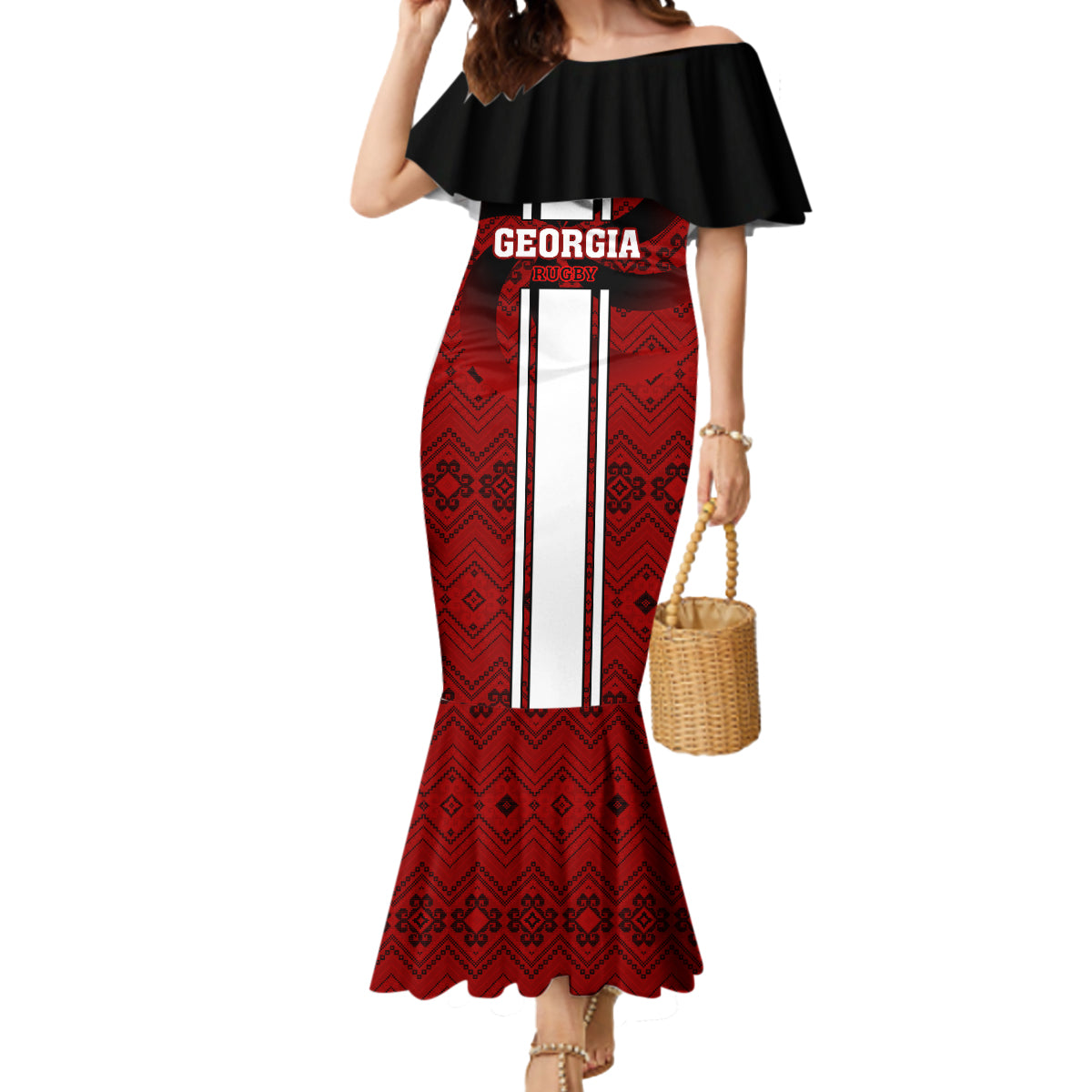 Georgia Rugby Mermaid Dress The Lelos Go 2023 World Cup - Wonder Print Shop