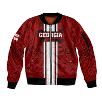 Georgia Rugby Sleeve Zip Bomber Jacket The Lelos Go 2023 World Cup - Wonder Print Shop