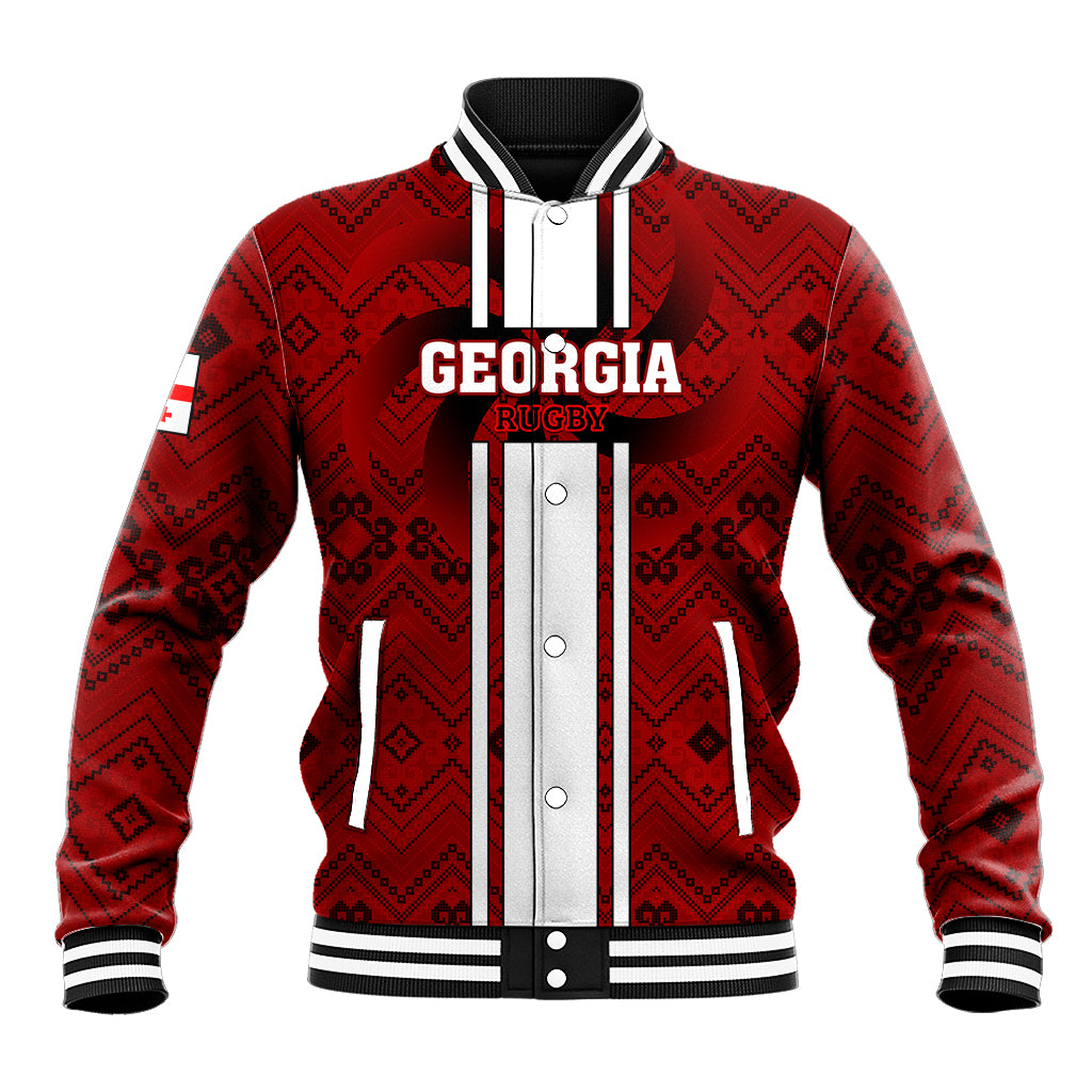 Custom Georgia Rugby Baseball Jacket The Lelos Go 2023 World Cup - Wonder Print Shop