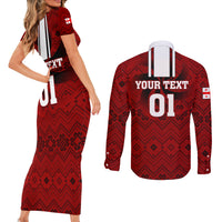 Custom Georgia Rugby Couples Matching Short Sleeve Bodycon Dress and Long Sleeve Button Shirts The Lelos Go 2023 World Cup - Wonder Print Shop