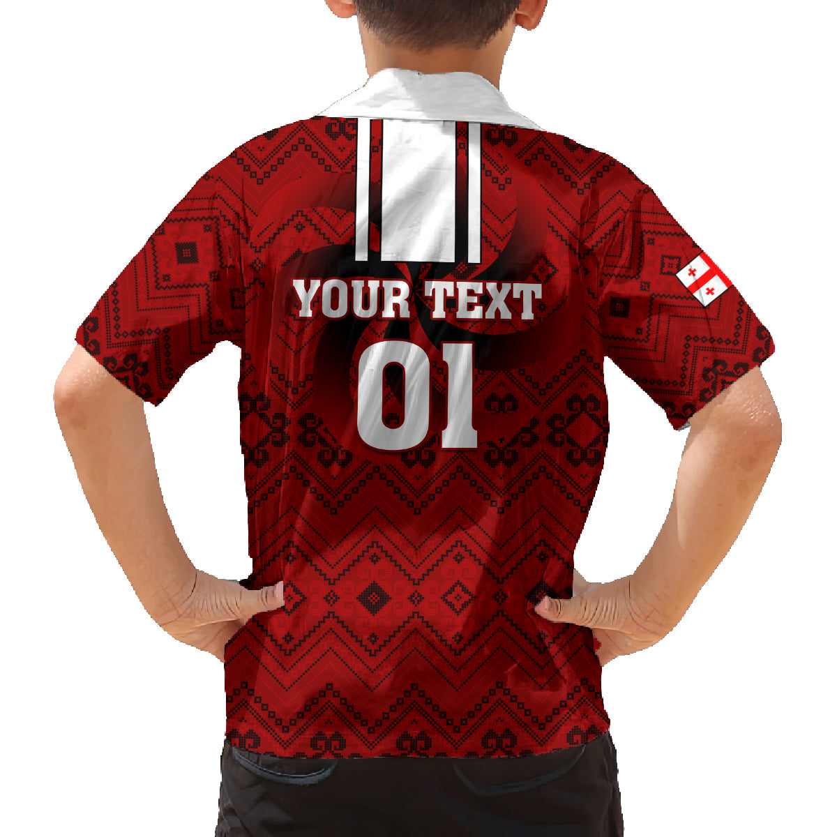 Custom Georgia Rugby Family Matching Off Shoulder Short Dress and Hawaiian Shirt The Lelos Go 2023 World Cup - Wonder Print Shop