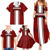 Custom Georgia Rugby Family Matching Summer Maxi Dress and Hawaiian Shirt The Lelos Go 2023 World Cup - Wonder Print Shop
