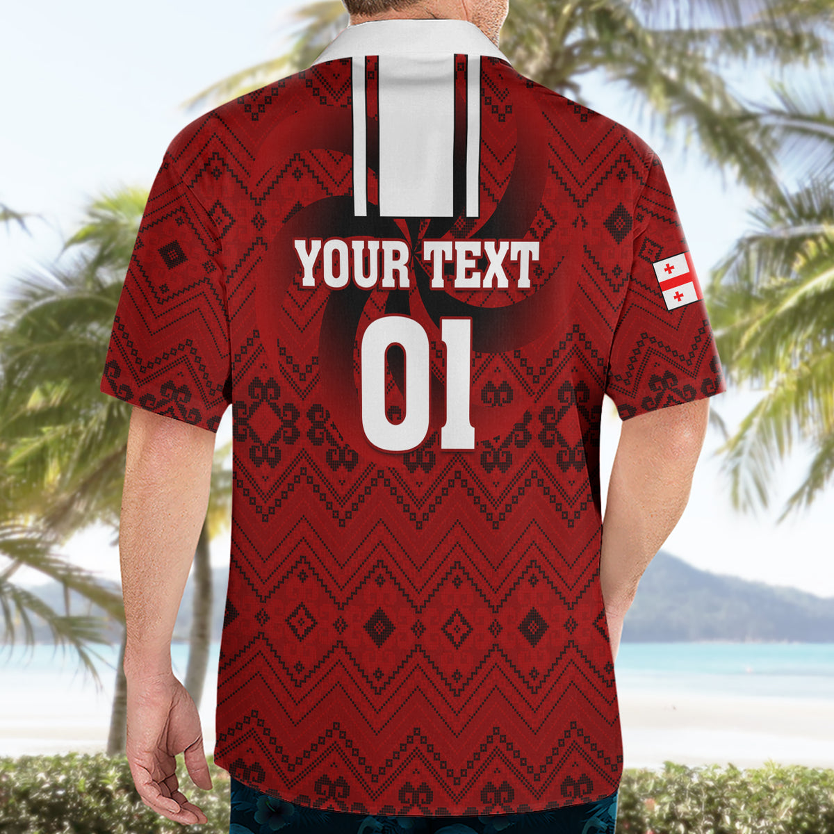 Custom Georgia Rugby Hawaiian Shirt The Lelos Go 2023 World Cup - Wonder Print Shop