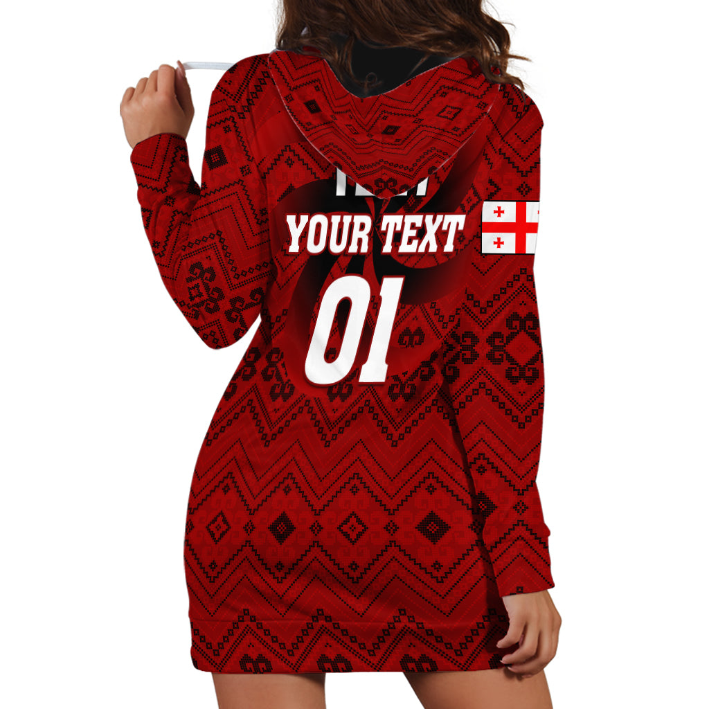 Custom Georgia Rugby Hoodie Dress The Lelos Go 2023 World Cup - Wonder Print Shop