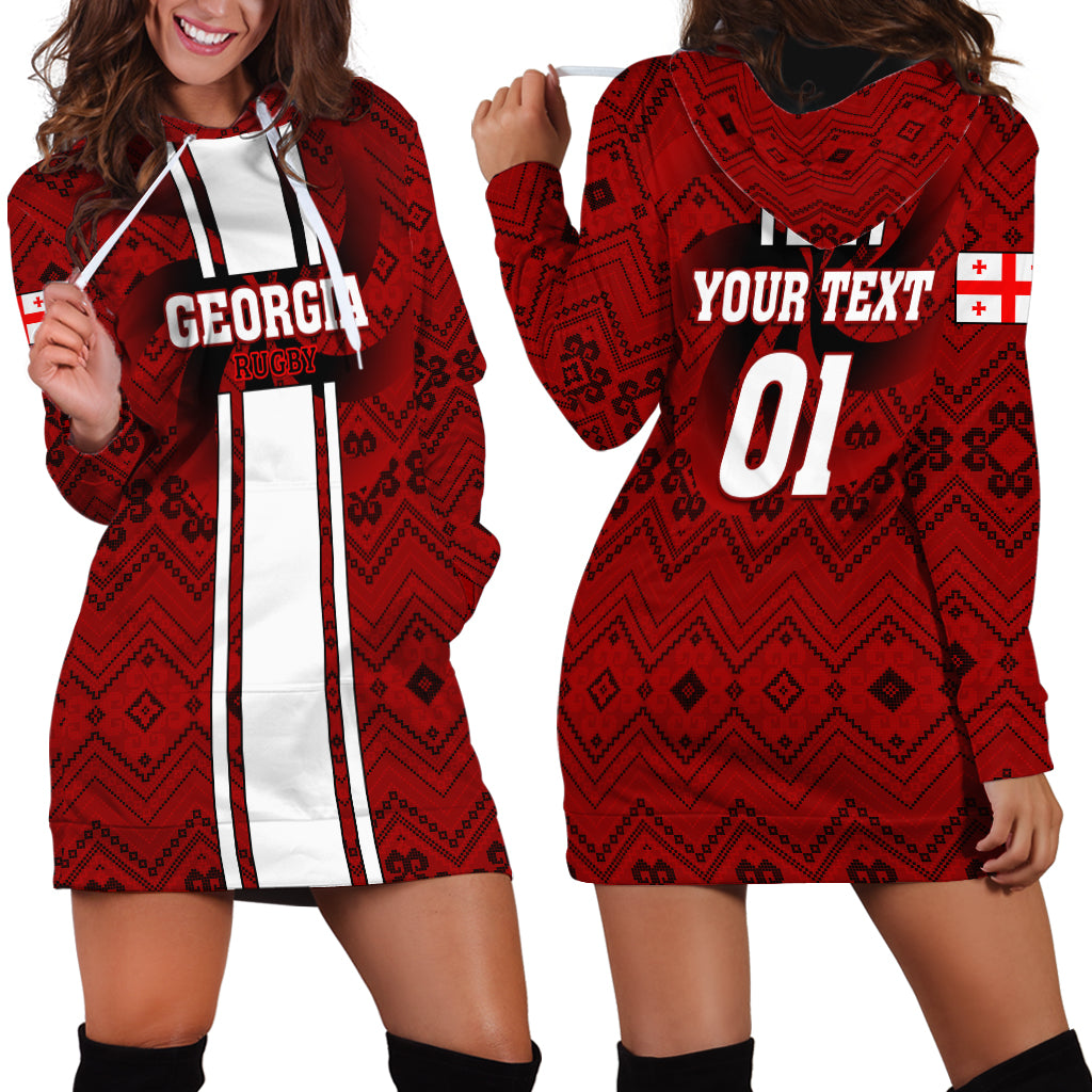 Custom Georgia Rugby Hoodie Dress The Lelos Go 2023 World Cup - Wonder Print Shop