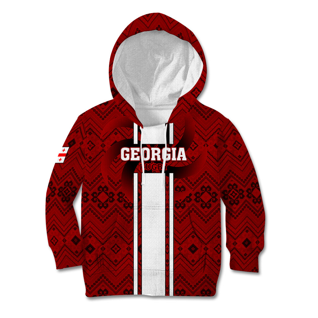 Custom Georgia Rugby Kid Hoodie The Lelos Go 2023 World Cup - Wonder Print Shop