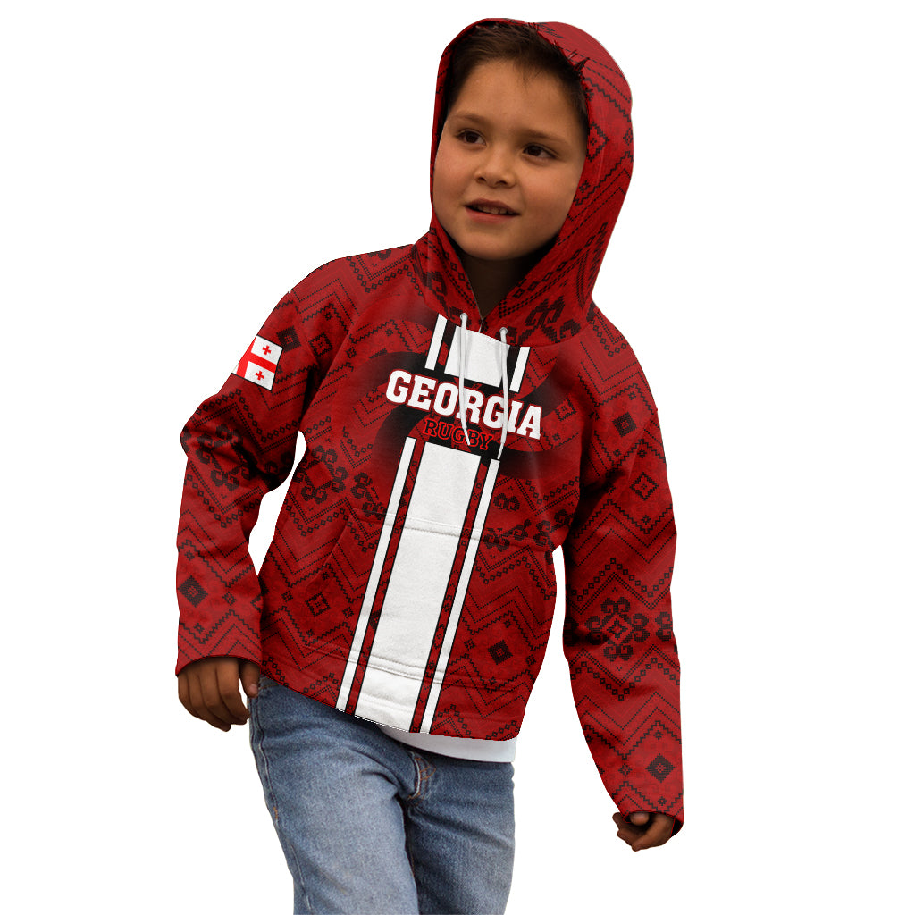 Custom Georgia Rugby Kid Hoodie The Lelos Go 2023 World Cup - Wonder Print Shop
