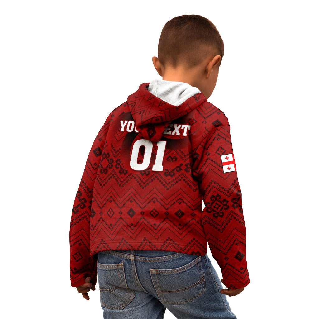 Custom Georgia Rugby Kid Hoodie The Lelos Go 2023 World Cup - Wonder Print Shop
