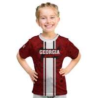 Custom Georgia Rugby Kid T Shirt The Lelos Go 2023 World Cup - Wonder Print Shop
