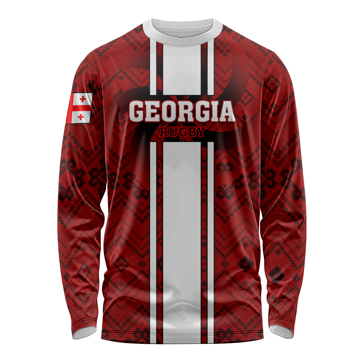 Custom Georgia Rugby Long Sleeve Shirt The Lelos Go 2023 World Cup - Wonder Print Shop