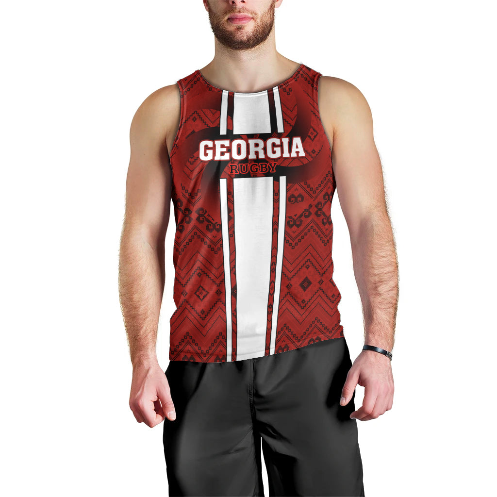 Custom Georgia Rugby Men Tank Top The Lelos Go 2023 World Cup - Wonder Print Shop