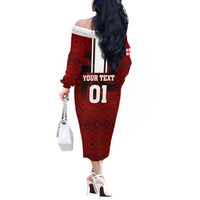 Custom Georgia Rugby Off The Shoulder Long Sleeve Dress The Lelos Go 2023 World Cup - Wonder Print Shop