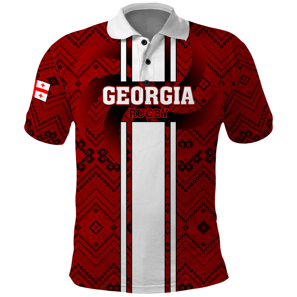 Custom Georgia Rugby Polo Shirt The Lelos Go 2023 World Cup - Wonder Print Shop