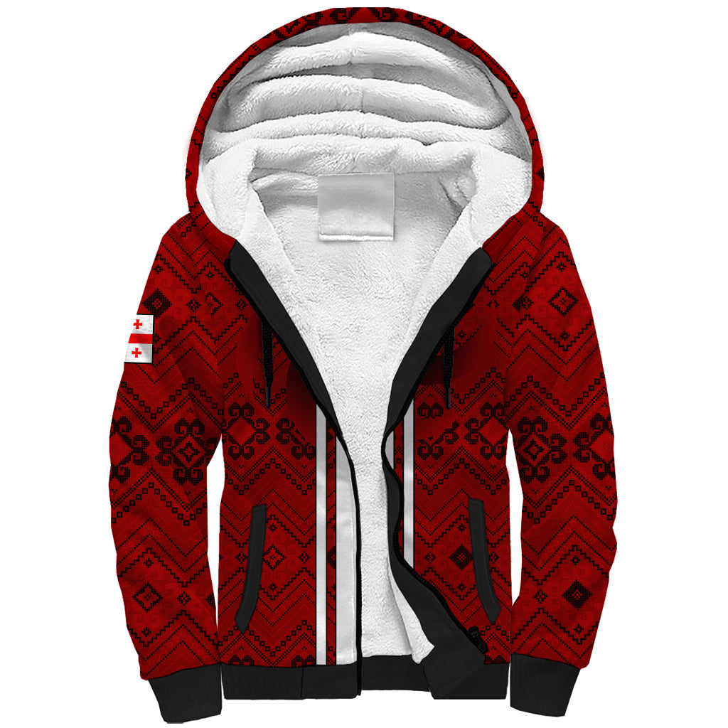 Custom Georgia Rugby Sherpa Hoodie The Lelos Go 2023 World Cup - Wonder Print Shop