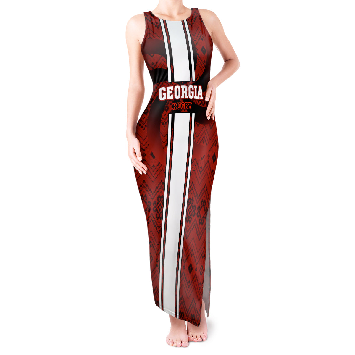 Custom Georgia Rugby Tank Maxi Dress The Lelos Go 2023 World Cup - Wonder Print Shop
