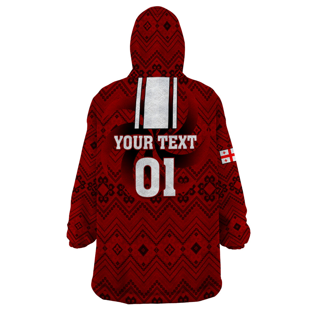 Custom Georgia Rugby Wearable Blanket Hoodie The Lelos Go 2023 World Cup - Wonder Print Shop