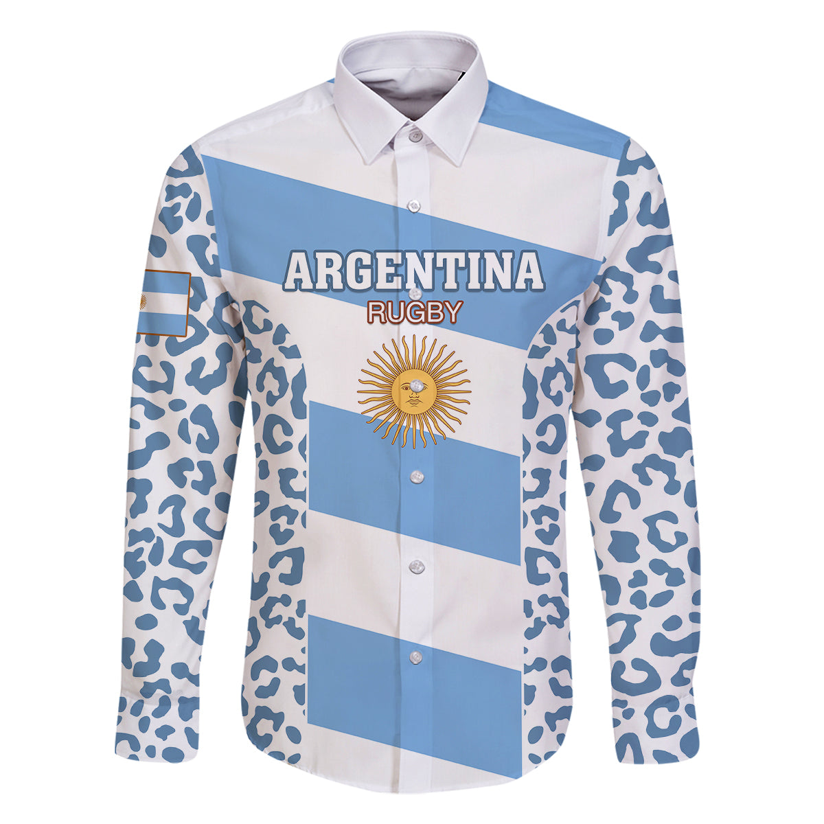 Argentina Rugby Family Matching Off Shoulder Short Dress and Hawaiian Shirt Los Pumas Go 2023 World Cup - Wonder Print Shop
