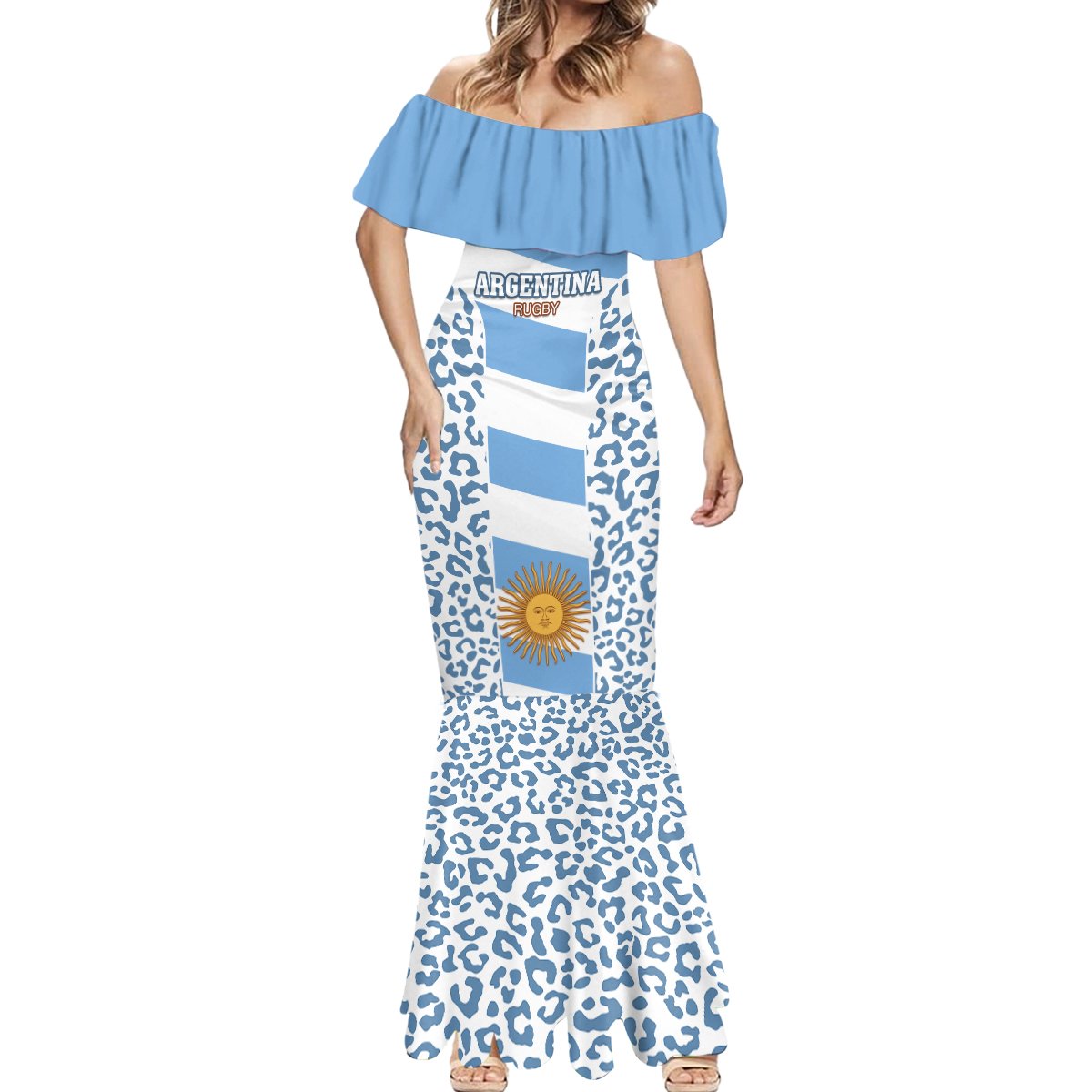 Argentina Rugby Mermaid Dress Los Pumas Go 2023 World Cup - Wonder Print Shop
