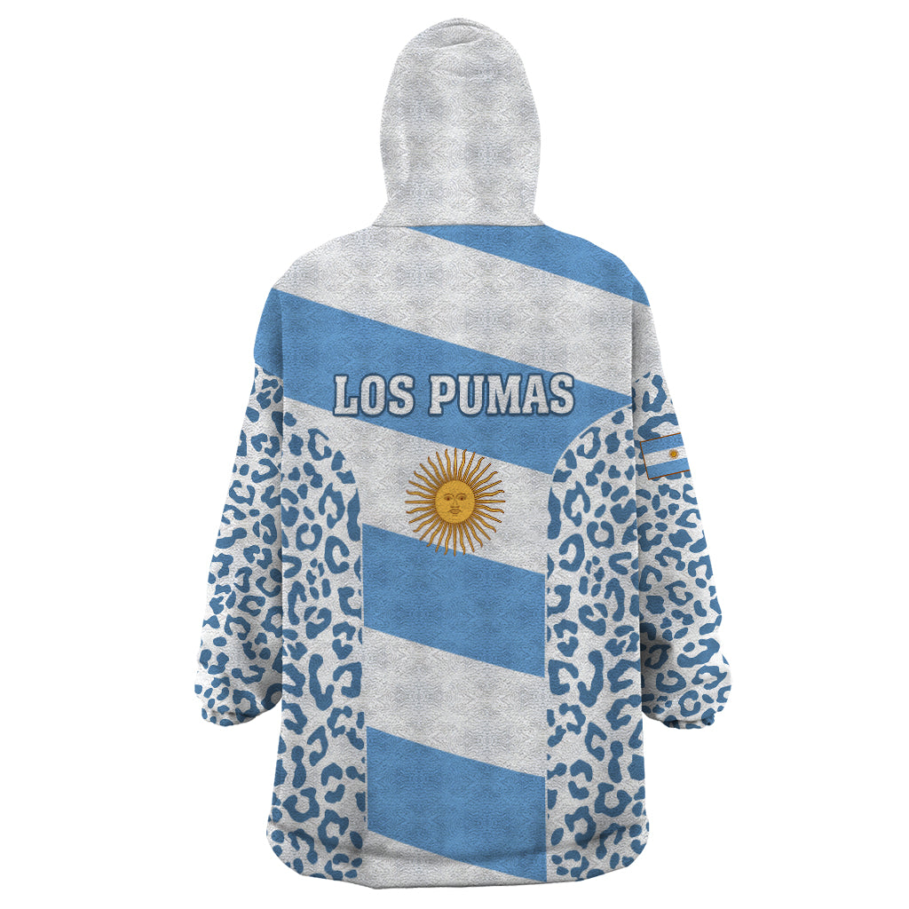 Argentina Rugby Wearable Blanket Hoodie Los Pumas Go 2023 World Cup - Wonder Print Shop