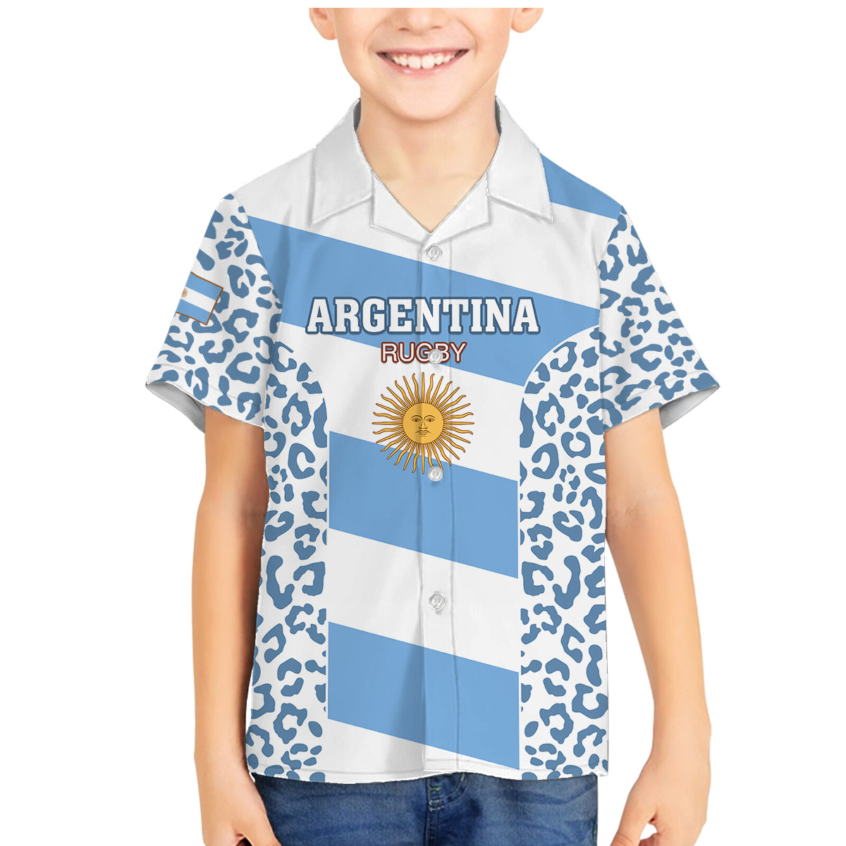 Custom Argentina Rugby Family Matching Mermaid Dress and Hawaiian Shirt Los Pumas Go 2023 World Cup - Wonder Print Shop