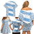 Custom Argentina Rugby Family Matching Off Shoulder Short Dress and Hawaiian Shirt Los Pumas Go 2023 World Cup - Wonder Print Shop