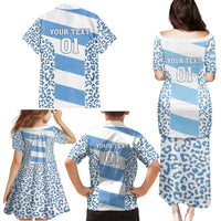 Custom Argentina Rugby Family Matching Puletasi Dress and Hawaiian Shirt Los Pumas Go 2023 World Cup - Wonder Print Shop