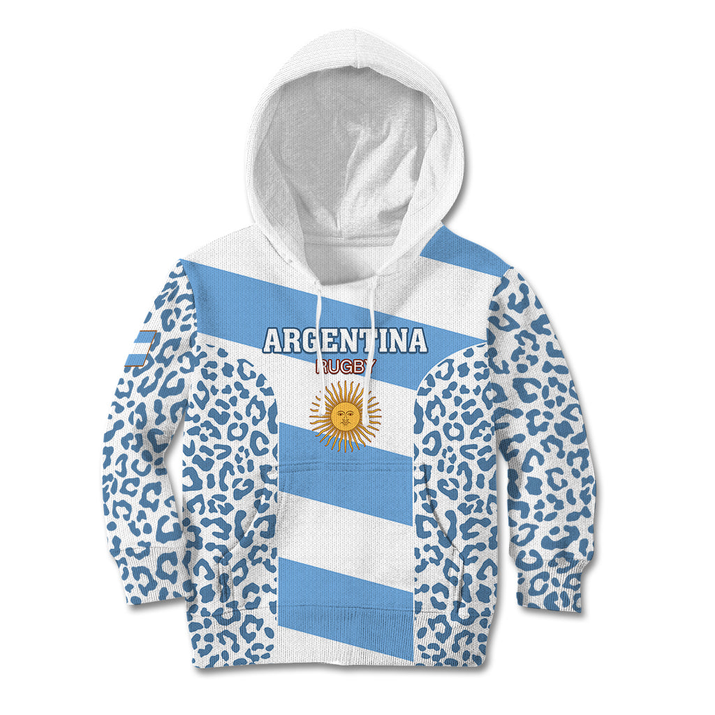 Custom Argentina Rugby Kid Hoodie Los Pumas Go 2023 World Cup - Wonder Print Shop