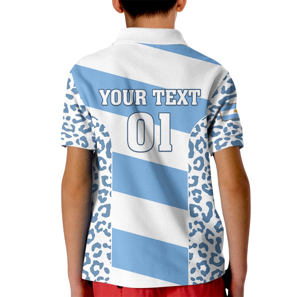 Custom Argentina Rugby Kid Polo Shirt Los Pumas Go 2023 World Cup - Wonder Print Shop