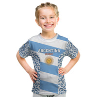 Custom Argentina Rugby Kid T Shirt Los Pumas Go 2023 World Cup - Wonder Print Shop