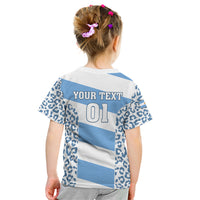 Custom Argentina Rugby Kid T Shirt Los Pumas Go 2023 World Cup - Wonder Print Shop