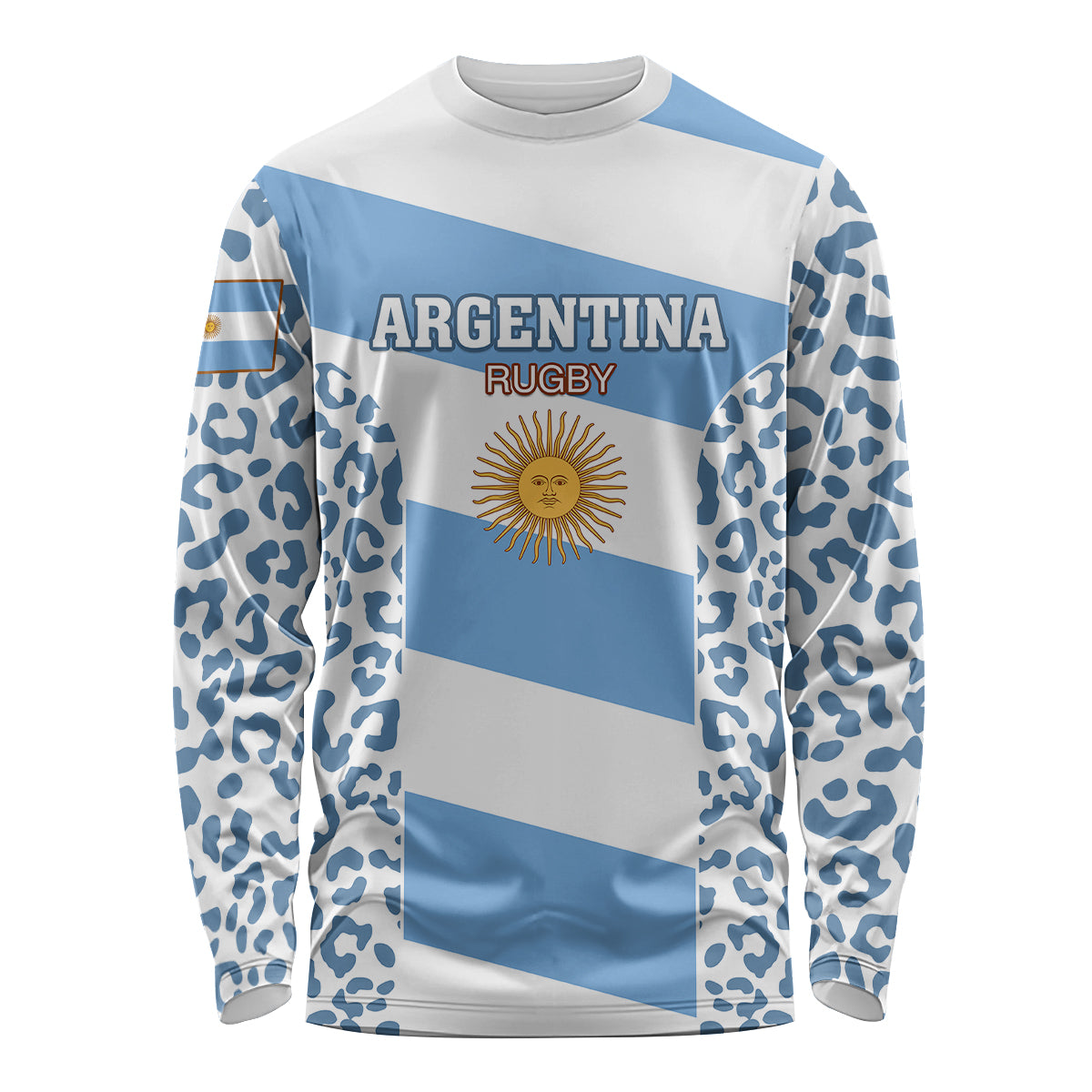 Custom Argentina Rugby Long Sleeve Shirt Los Pumas Go 2023 World Cup - Wonder Print Shop