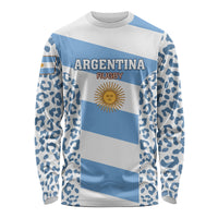 Custom Argentina Rugby Long Sleeve Shirt Los Pumas Go 2023 World Cup - Wonder Print Shop