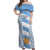 Custom Argentina Rugby Off Shoulder Maxi Dress Los Pumas Go 2023 World Cup - Wonder Print Shop