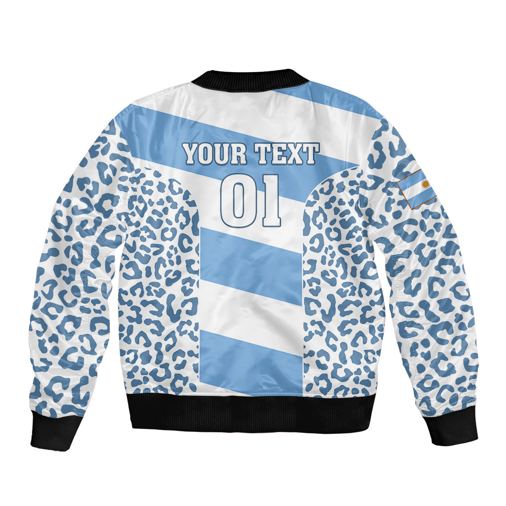 Custom Argentina Rugby Sleeve Zip Bomber Jacket Los Pumas Go 2023 World Cup - Wonder Print Shop