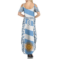 Custom Argentina Rugby Summer Maxi Dress Los Pumas Go 2023 World Cup - Wonder Print Shop