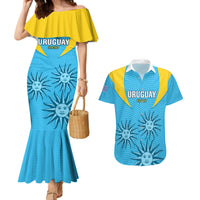 Uruguay Rugby Couples Matching Mermaid Dress and Hawaiian Shirt Los Teros Go 2023 World Cup - Wonder Print Shop