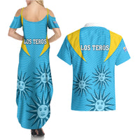Uruguay Rugby Couples Matching Summer Maxi Dress and Hawaiian Shirt Los Teros Go 2023 World Cup - Wonder Print Shop