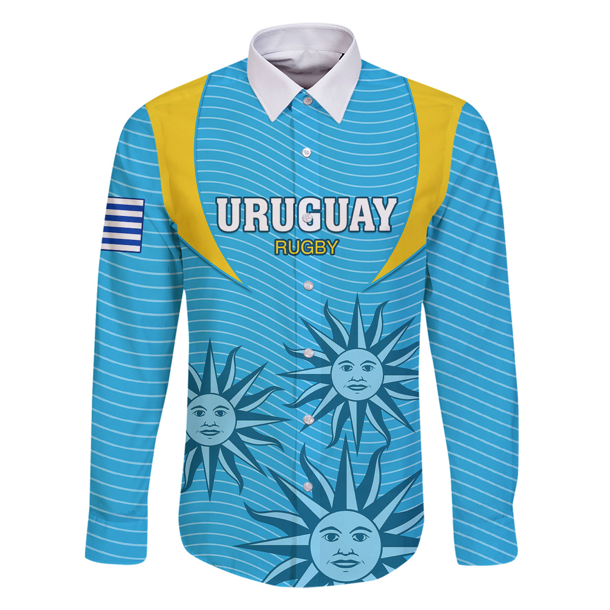 Uruguay Rugby Family Matching Mermaid Dress and Hawaiian Shirt Los Teros Go 2023 World Cup - Wonder Print Shop