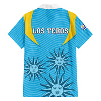 Uruguay Rugby Family Matching Off Shoulder Maxi Dress and Hawaiian Shirt Los Teros Go 2023 World Cup - Wonder Print Shop