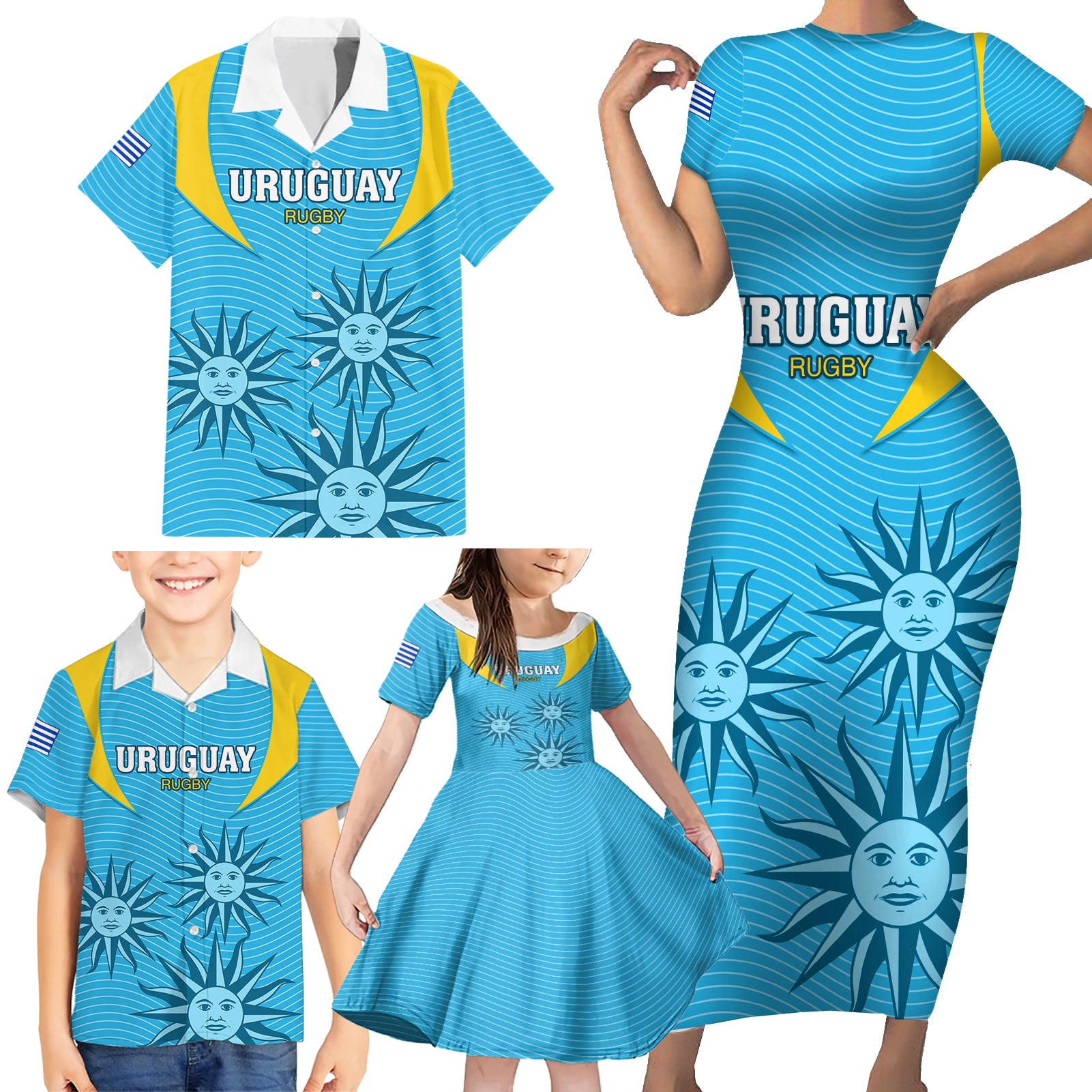 uruguay-rugby-family-matching-short-sleeve-bodycon-dress-and-hawaiian-shirt-los-teros-go-2023-world-cup