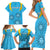 Uruguay Rugby Family Matching Short Sleeve Bodycon Dress and Hawaiian Shirt Los Teros Go 2023 World Cup - Wonder Print Shop