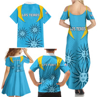 Uruguay Rugby Family Matching Summer Maxi Dress and Hawaiian Shirt Los Teros Go 2023 World Cup - Wonder Print Shop