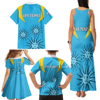 Uruguay Rugby Family Matching Tank Maxi Dress and Hawaiian Shirt Los Teros Go 2023 World Cup - Wonder Print Shop